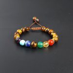 دستبند هفت چاکرا و چشم ببر زنانه کد38