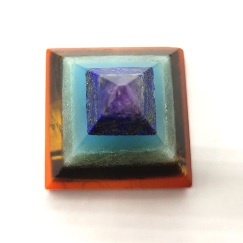 هرم سنگی هفت چاکرا | سایز 2 سانتی متر