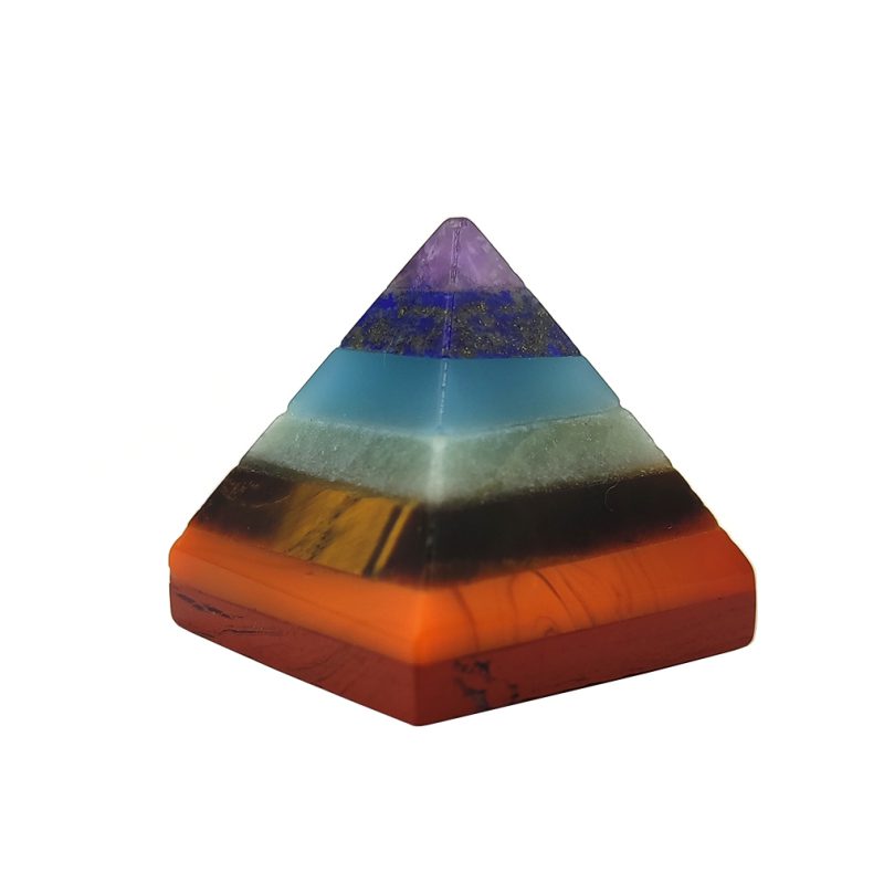هرم سنگی هفت چاکرا | سایز 2 سانتی متر