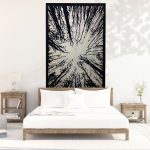 بکدراپ هندی تپستری طرح آسمان جنگل سایز 200*130 کد 25