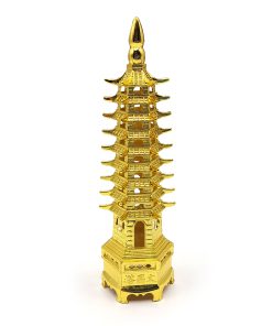 برج دانش پاگودا فنگ شویی نماد دانش و موفقیت فلزی ارتفاع 12سانتی متر