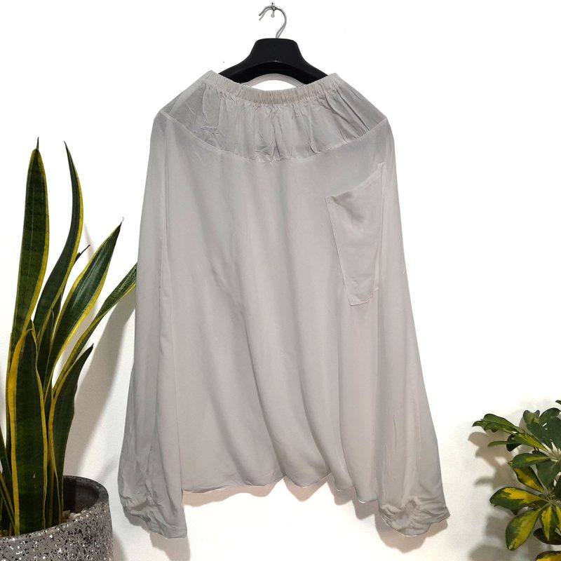 شلوار تبتی یا سنبادی سفید فاق بلند کد 230008