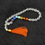تسبیح سنگ کریستال کوارتز و هفت چاکرا کد 630002 - Image 3