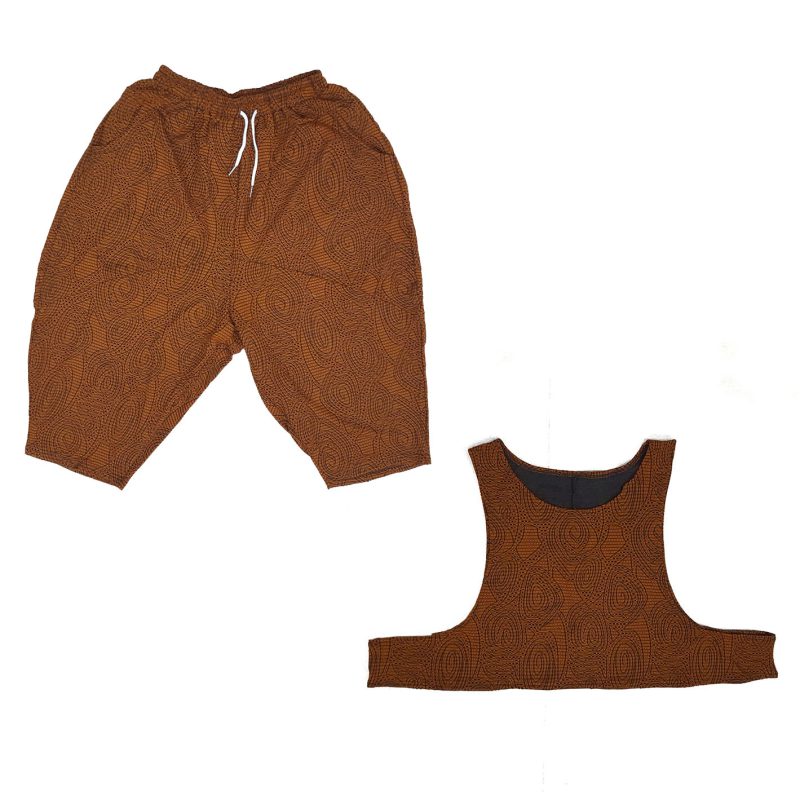 ست 3 تیکه تبتی قهوه ای کد 230029