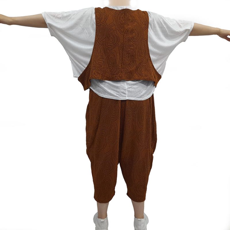 ست 3 تیکه تبتی قهوه ای کد 230029