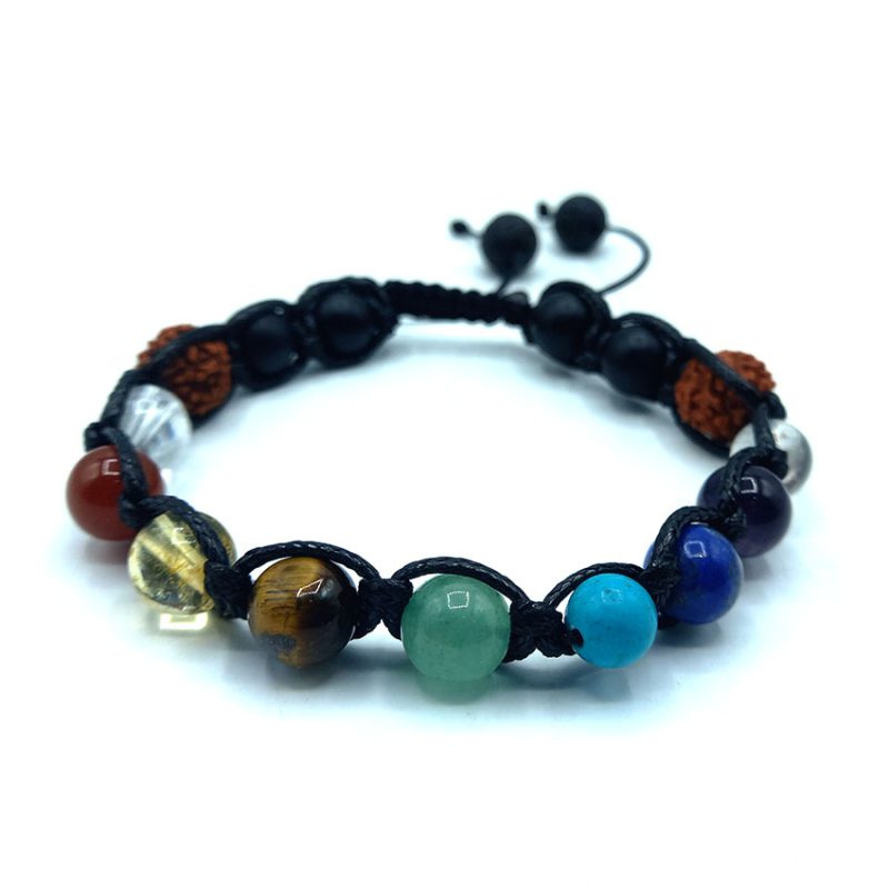 دستبند سنگ هفت چاکرا بافت کد 310120