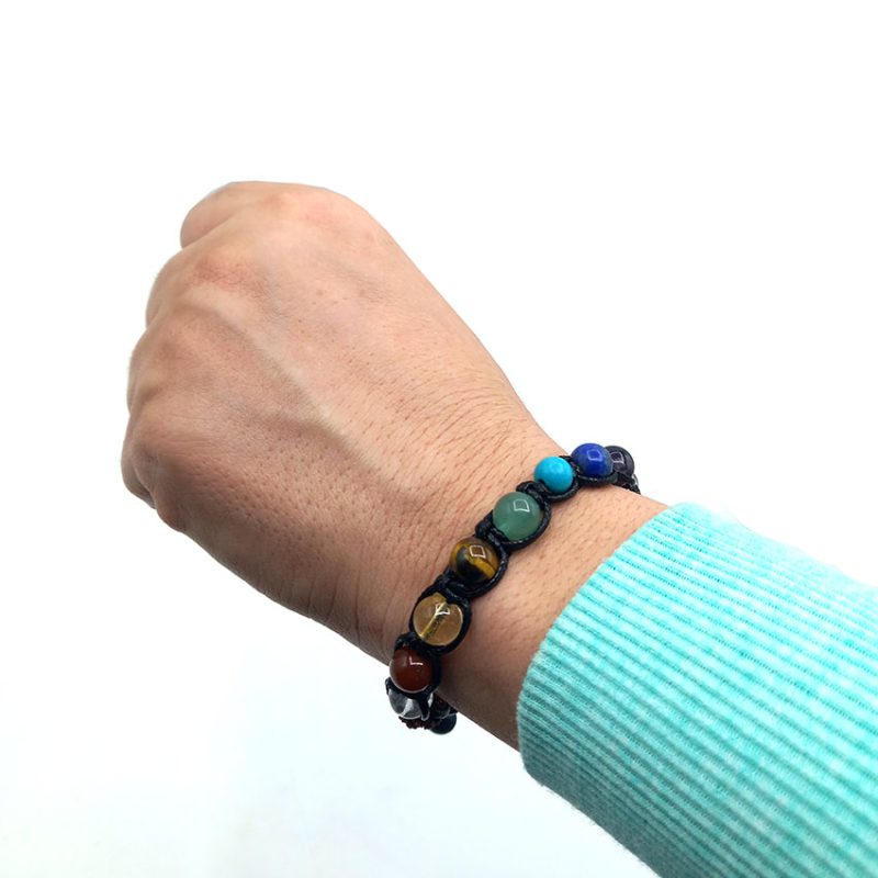 دستبند سنگ هفت چاکرا بافت کد 310120