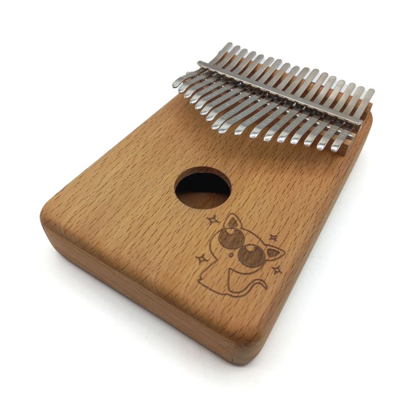 کالیمبا 17 تیغ چوب راش طرح گربه کد 160005