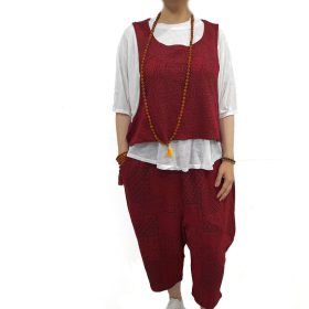 ست 3 تیکه تبتی زرشکی کد 230028