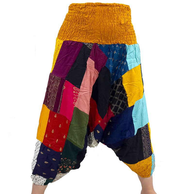 شلوار تبتی چهل تکه کمر کشی کد 230021