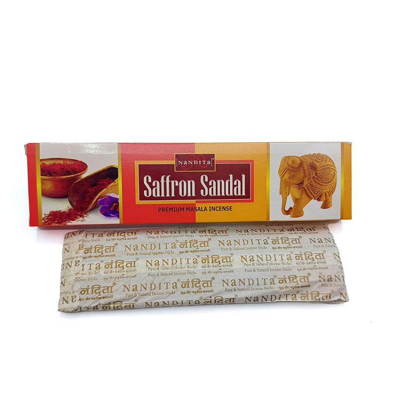 520056 عود دستساز ناندیتا مدل صندل زعفرانی Saffron Sandal کد 520056