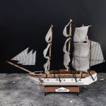 کشتی بادبانی مدل تاشو سفید 40سانتیمتر کد 720019