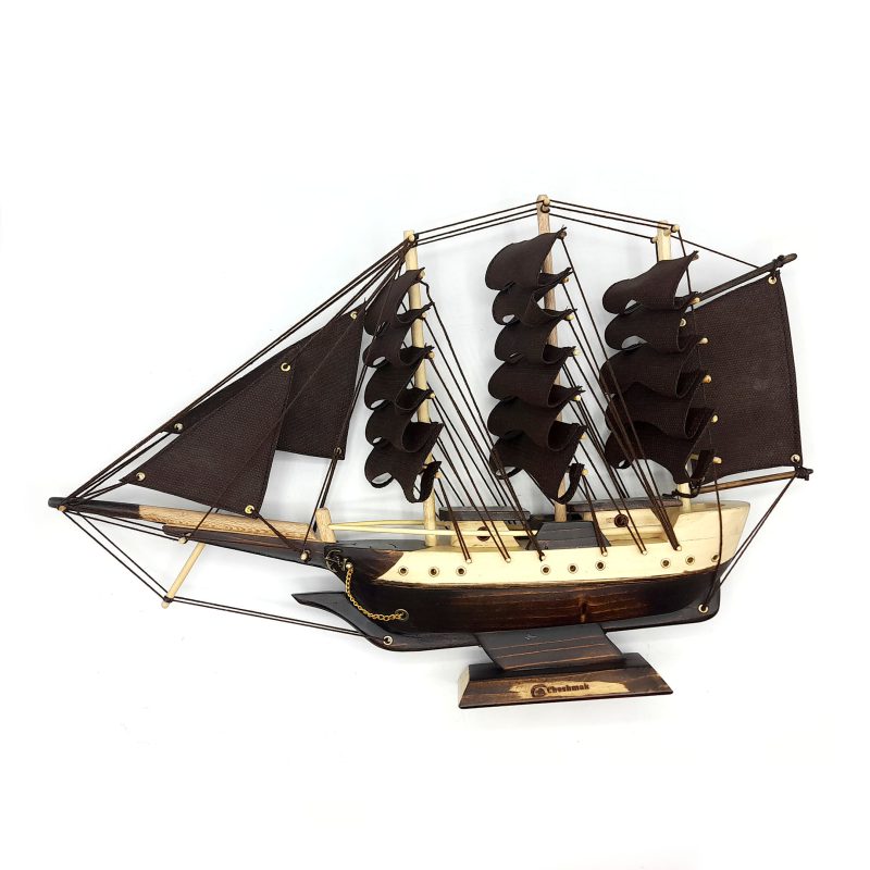 کشتی ایرانی بادبان قهوه ای 50سانتی متر کد 720015