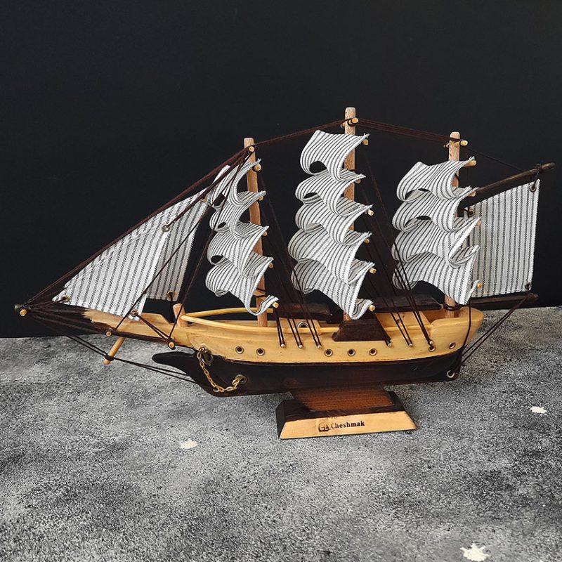 کشتی ایرانی بادبان سفید 30سانتی متر کد 720012