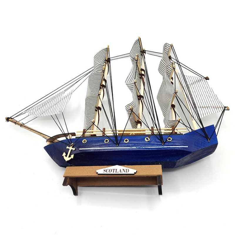 کشتی بادبانی مدل تاشو آبی 40سانتیمتر کد 720016