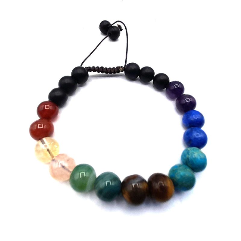 دستبند سنگ هفت چاکرا و اونیکس کد 310128