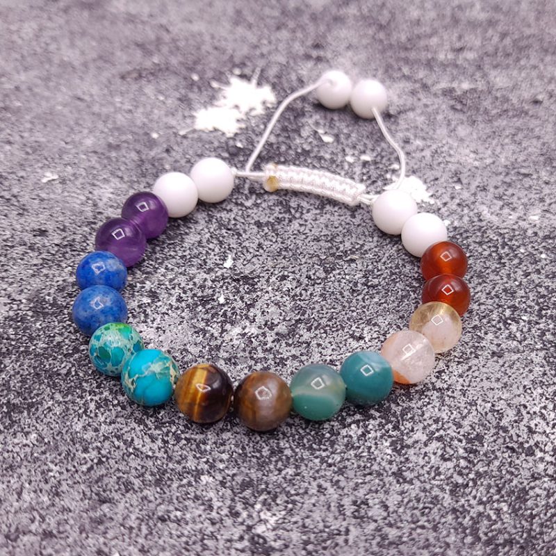 دستبند سنگ هفت چاکرا و اونیکس کد 310129