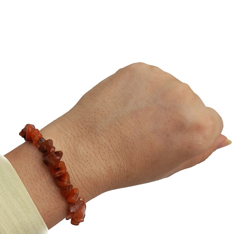 دستبند عقیق قرمز مدل چیپسی کد 310135