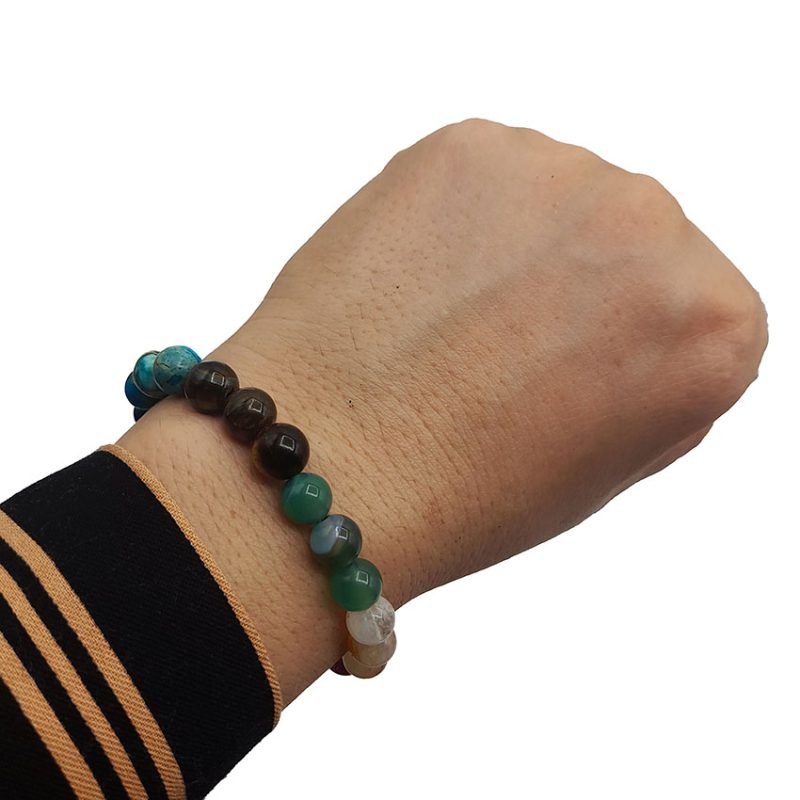 دستبند سنگ هفت چاکرا و اونیکس کد 310129