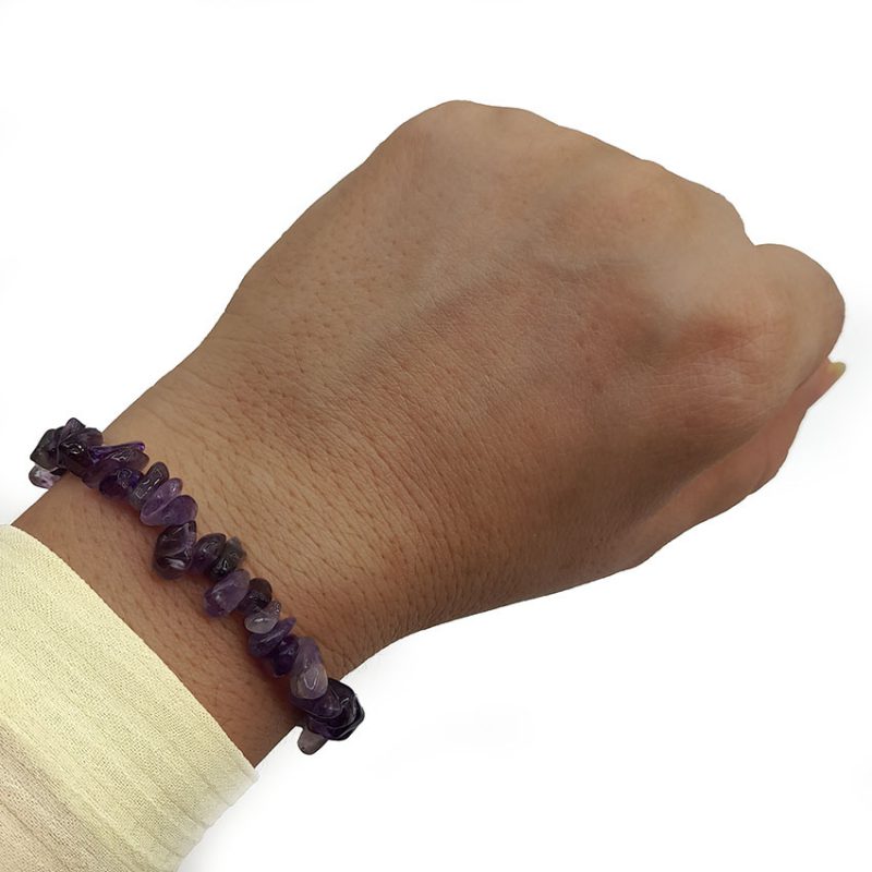 دستبند آمیتیست مدل چیپسی کد 310137