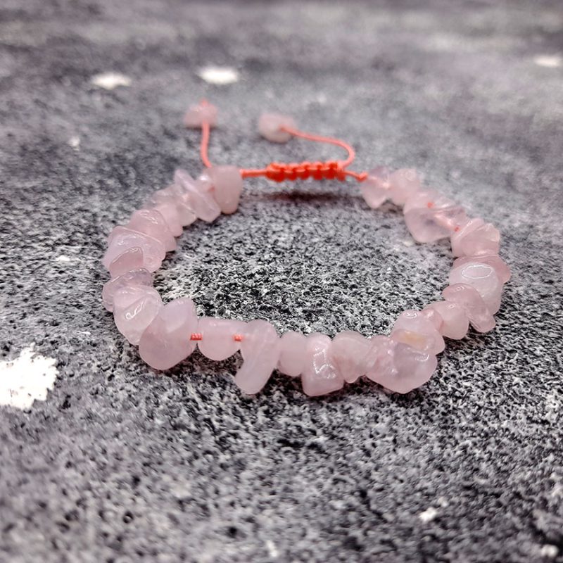 دستبند کوارتز صورتی مدل چیپسی کد 310139