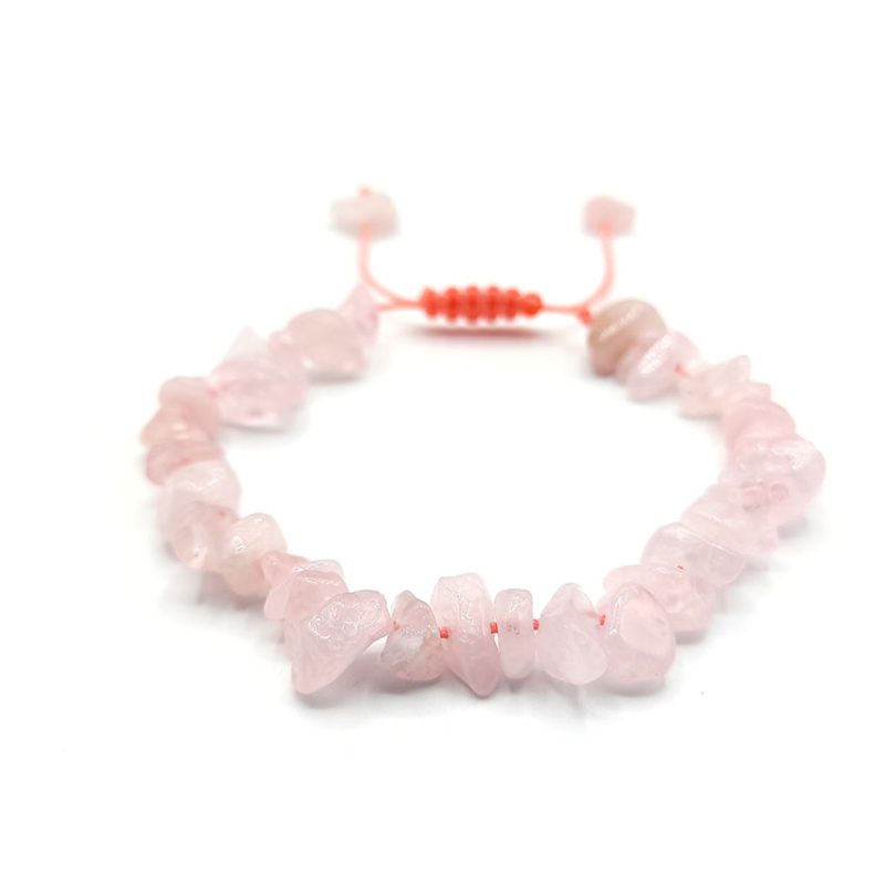 دستبند کوارتز صورتی مدل چیپسی کد 310139