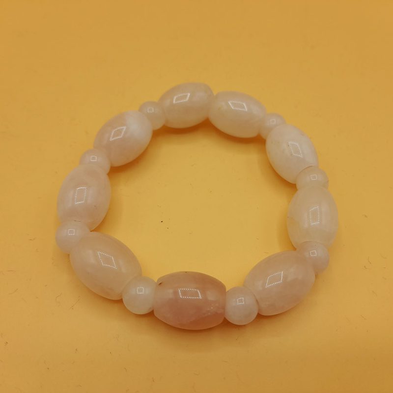دستبند سنگ کوارتز صورتی کد 310144