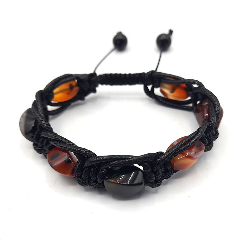 دستبند سنگ عقیق سلیمانی کد 310151