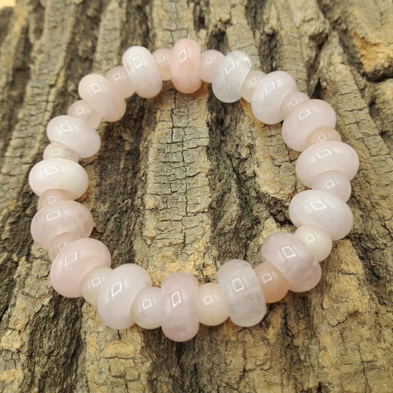 دستبند سنگ کوارتز صورتی کد 310145