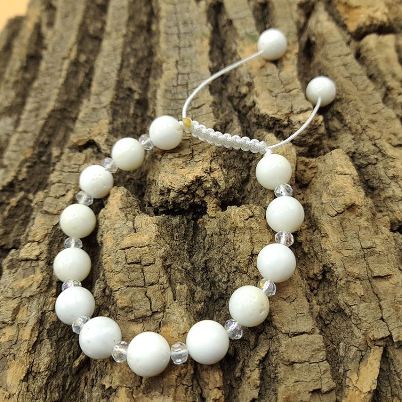 دستبند صدف سفید کد 310153