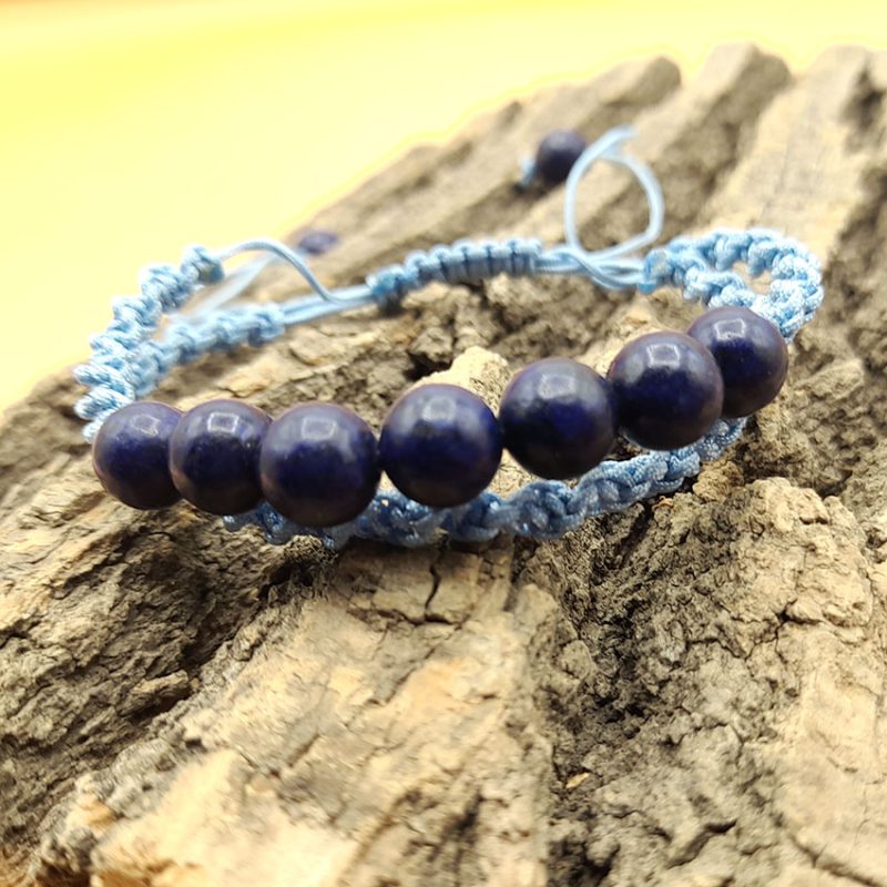 دستبند سنگ لاجورد کد 310154