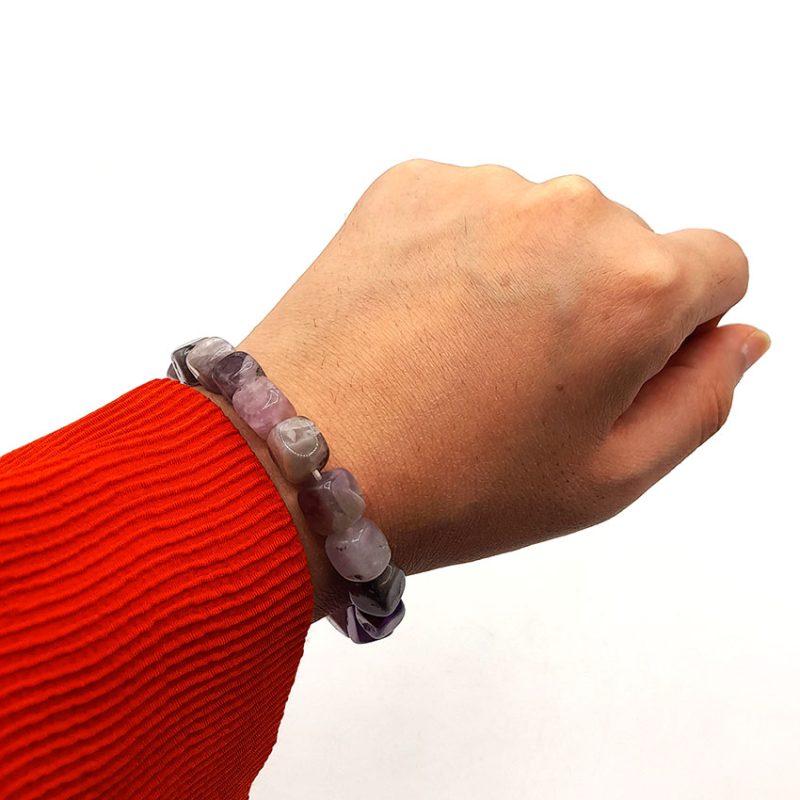 دستبند سنگ آمیتیست کد 310148