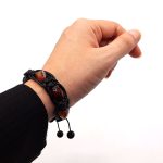 دستبند سنگ عقیق سلیمانی کد 310151