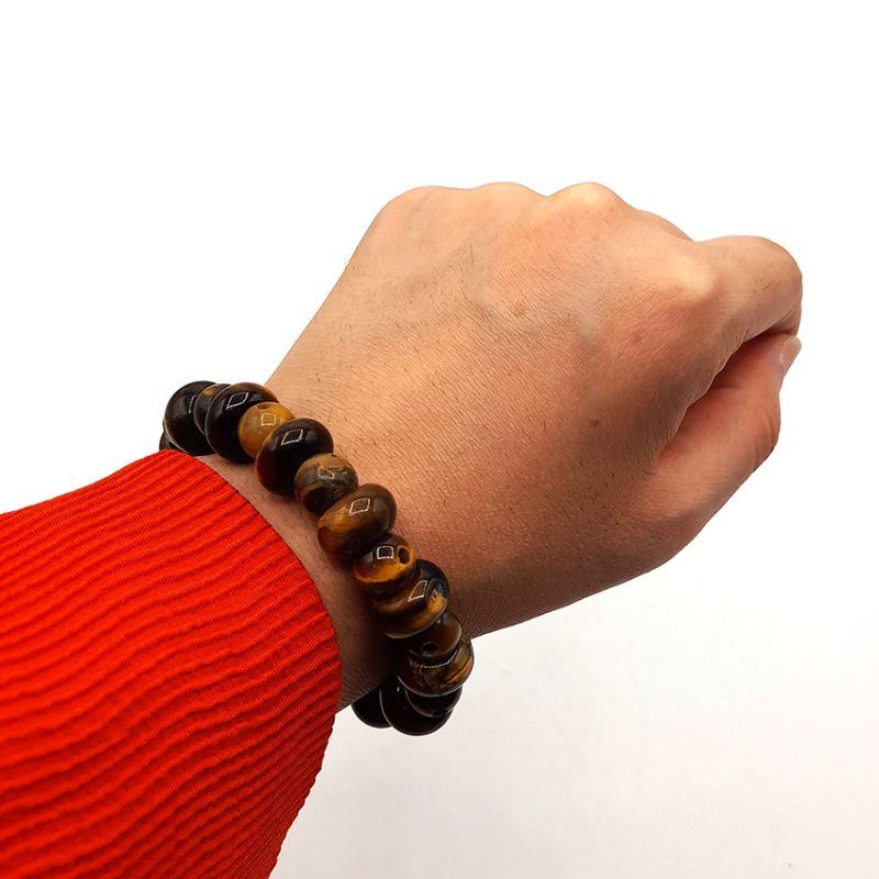 دستبند سنگ چشم ببر کد 310150