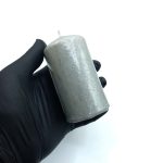 550016 شمع استوانه ای طوسی ارتفاع 11cm