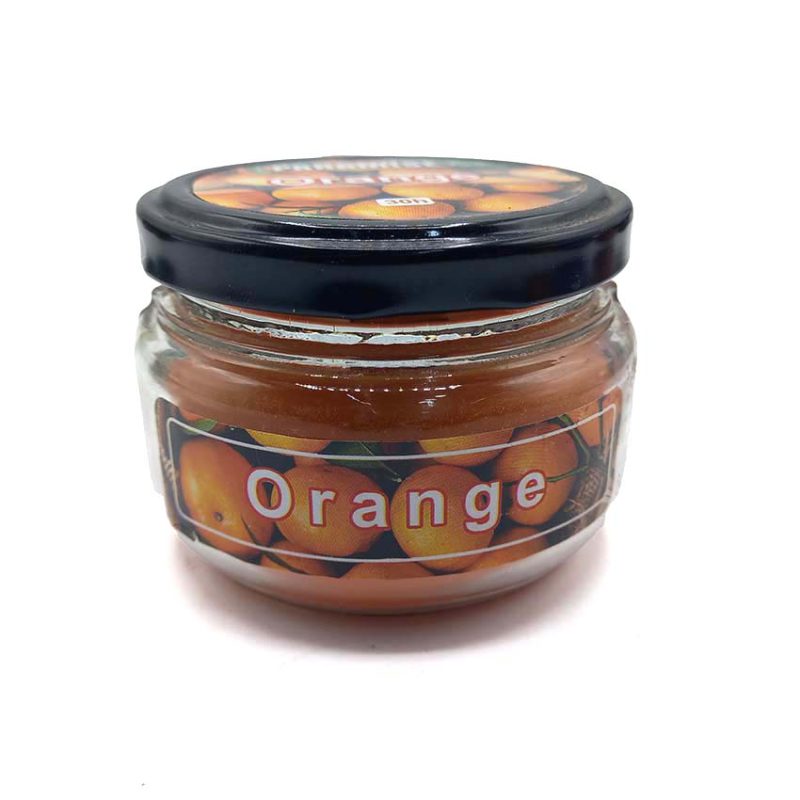 شمع معطر شیشه ای درب فلزی پارمیس مدل پرتقال( اورنج )