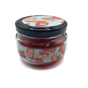 شمع معطر شیشه ای درب فلزی پارمیس مدل توت فرنگی ( استاروبری)