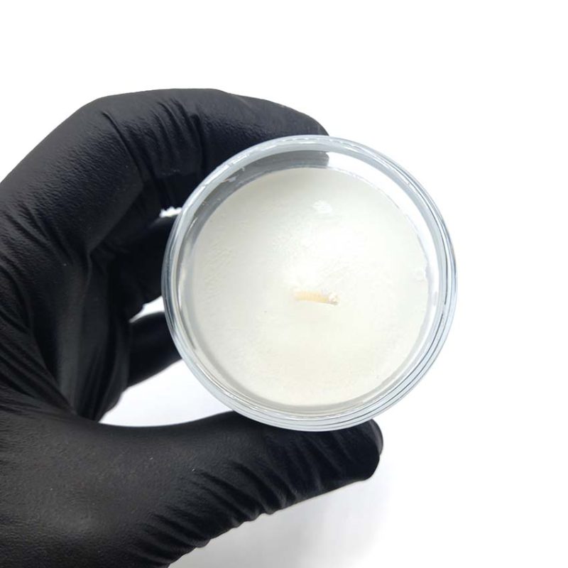 550025 شمع معطر شیشه ای شاتی سلین مدل شکلات سفید