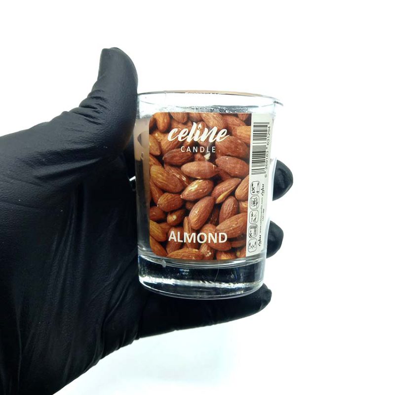 550027 شمع معطر شیشه ای شاتی سلین مدل بادام