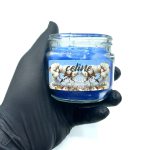 550028 شمع معطر شیشه ای درب فلزی سلین مدل پنبه تازه (فرش کتان)