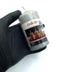 550016 شمع استوانه ای طوسی ارتفاع 11cm