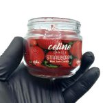 550036 شمع معطر شیشه ای درب فلزی سلین مدل توت فرنگی ( استاربری )