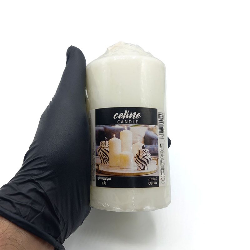 550001شمع استوانه ای سفید ارتفاع 1401