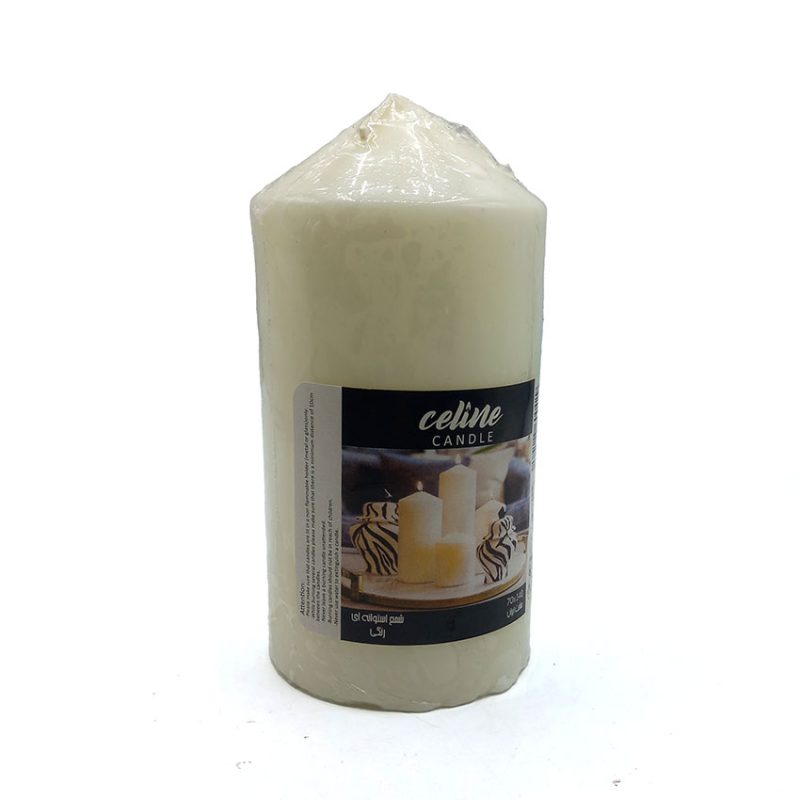 550001شمع استوانه ای سفید ارتفاع 1401