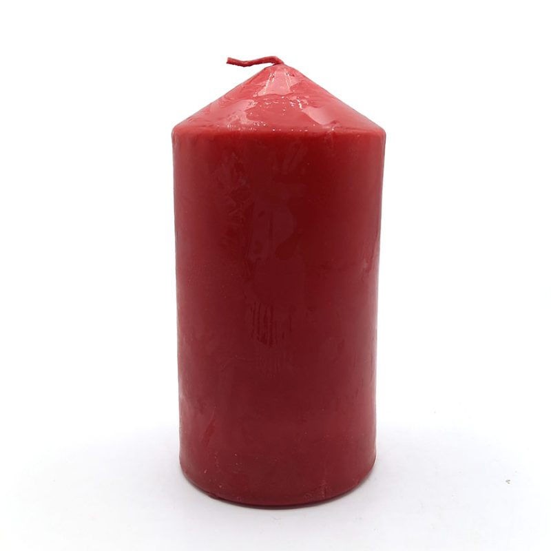 550002 شمع استوانه ای قرمز ارتفاع 14