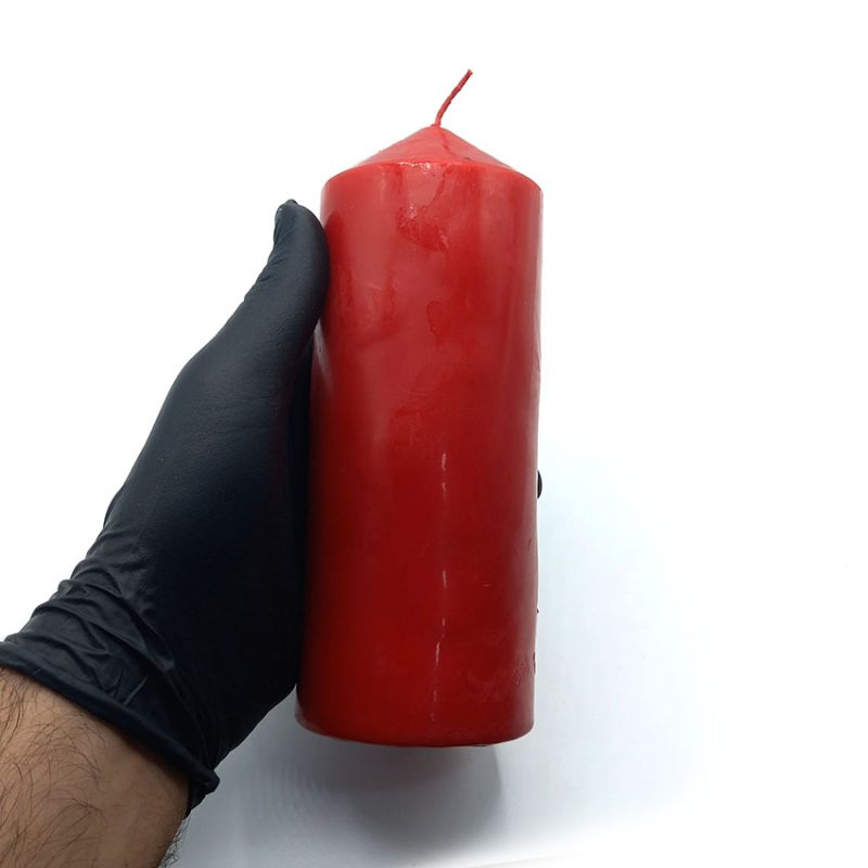550005 شمع استوانه ای قرمز ارتفاع 18