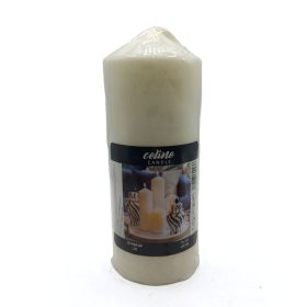 550004 شمع استوانه ای سفید ارتفاع 18