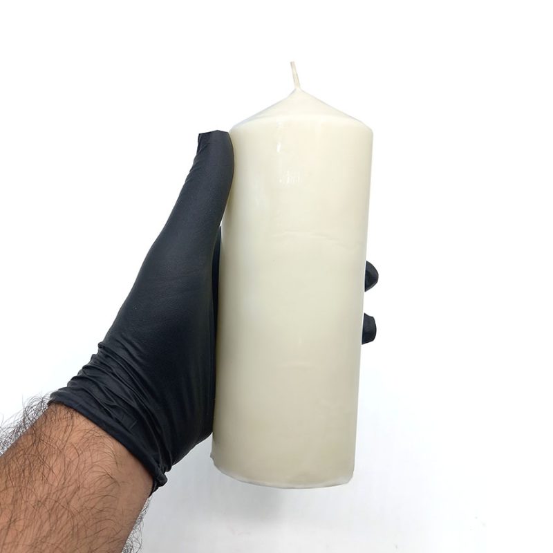 550004 شمع استوانه ای سفید ارتفاع 18