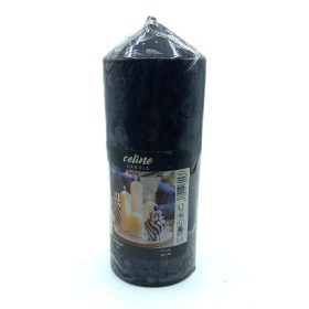 550006 شمع استوانه ای مشکی ارتفاع 18
