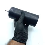 550006 شمع استوانه ای مشکی ارتفاع 18